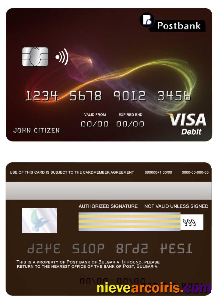 Bulgaria Post bank visa card
